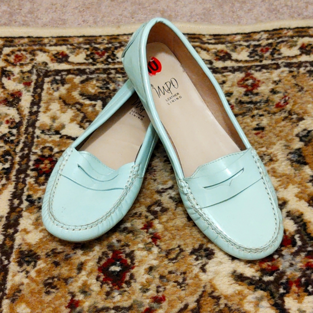 Baby Blue Lofers from Impo, size 10